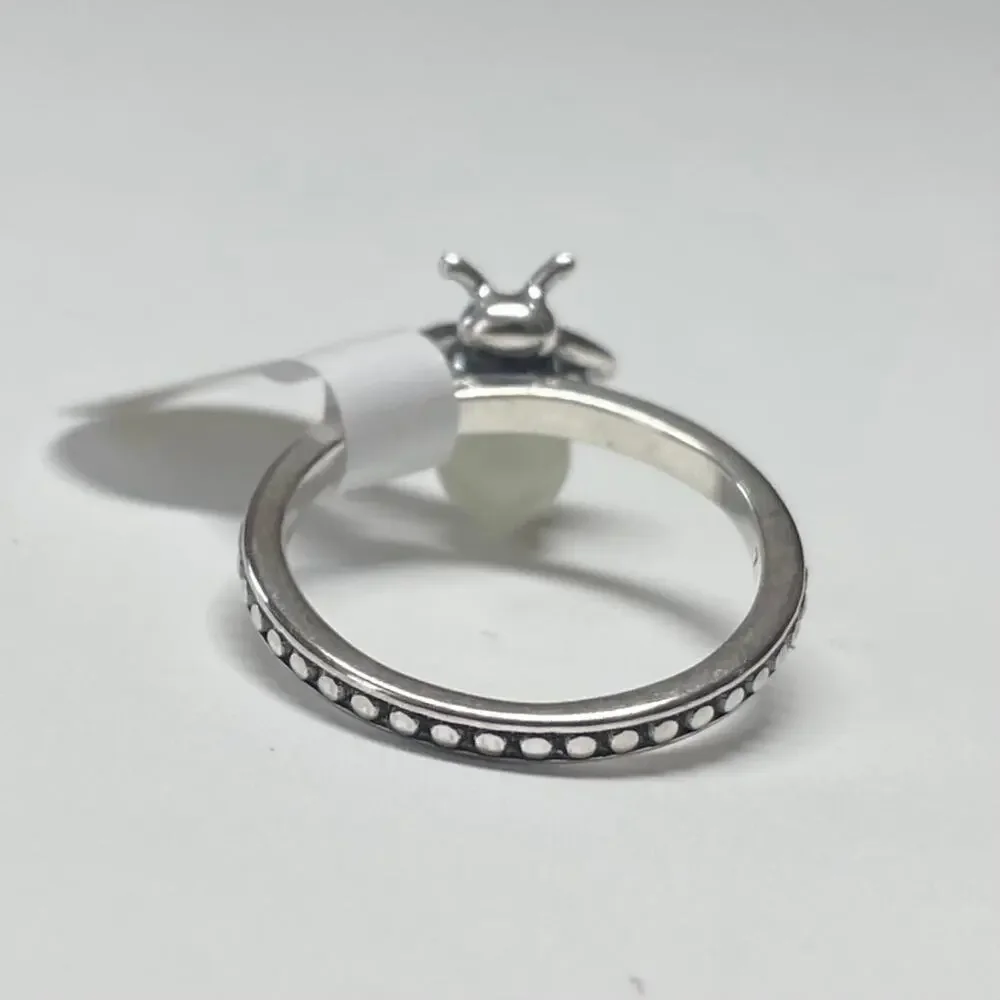 Glow In The Dark You Light Up My Life Stainless Steel Firefly Ring ~ Size 7